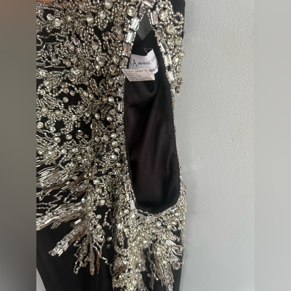 IEENA for Mac Duggal One shoulder long embellished dress size 4 - Picture 5 of 9